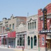 Buildings on Fort Macleod's Main Street reveal the architectural character of early Alberta.