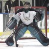 Brady Rouleau played goal for the Canmore Eagles in his rookie season in the Alberta Junior Hockey League.