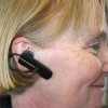 Holly Hubinon of The Source/Photo Plus wears the Jabra hands-free device.