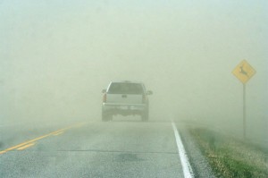 duststorm reduced visibility