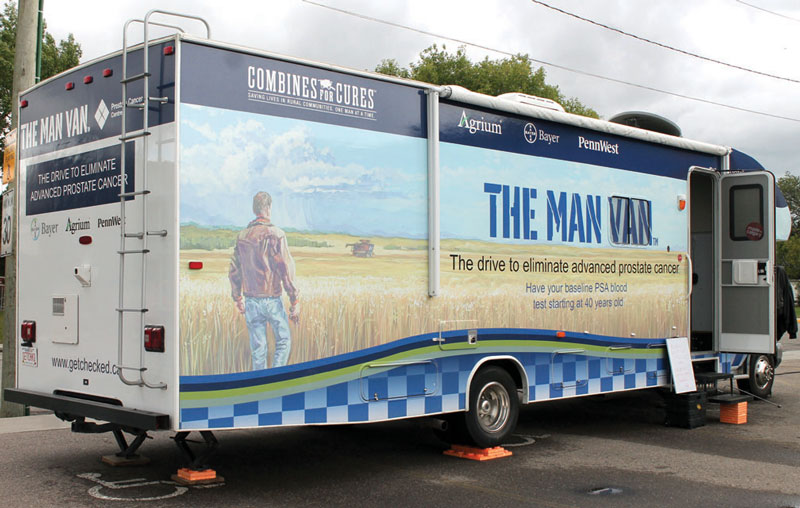 » Prostate cancer survivor volunteers with Man Van