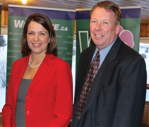 Wildrose Party leader Danielle Smith and Pat Stier
