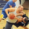 Battle for a loose ball