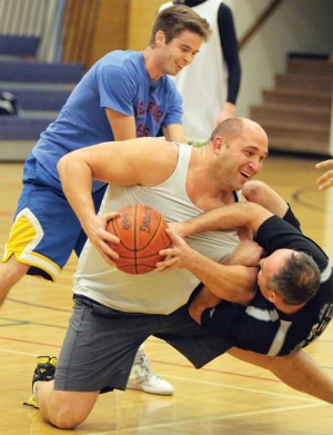 Battle for a loose ball