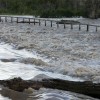 Flood water spills