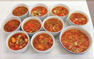 Vegetable soup was on the menu at the Welcome Mat.