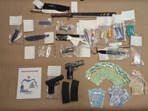 drug bust seized weapons cash