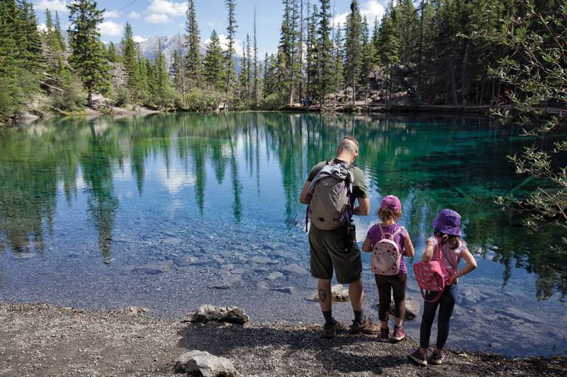 fishing at Grassi Lakes