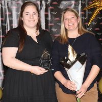 Heather Donahue of sponsor MNP presented the Agricultural Business Award to Katie Forster of Hilltop Dairy.