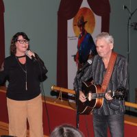 Mick and Dona Guyette of the band Don’t Tell Mama on the Empress Theatre balcony.