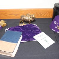 Elks memorabilia was on display.
